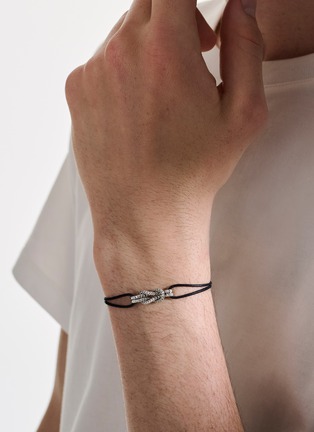 Detail View - Click To Enlarge - JOHN HARDY - Love Knot Sterling Silver Cord Bracelet — Size XS-S