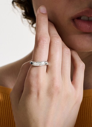 Detail View - Click To Enlarge - JOHN HARDY - Surf Diamond Sterling Silver Ring — Size 6