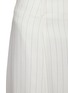  - KIMHĒKIM - Asymmetrical Pin-striped Wool Midi Skirt