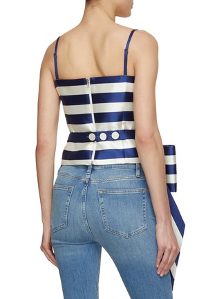 Back View - Click To Enlarge - KIMHĒKIM - Ribbon Belted Mikado Silk Bandeau Top