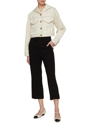 Figure View - Click To Enlarge - KIMHĒKIM - Straight Leg Cropped Pants