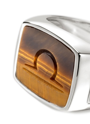 Detail View - Click To Enlarge - JOHN HARDY - Silver Tigers Eye Signet Ring — Size 10
