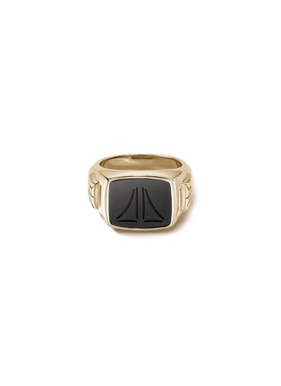 Main View - Click To Enlarge - JOHN HARDY - 14K Gold Black Onyx Signet Ring — Size 10