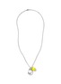 Main View - Click To Enlarge - JOHN HARDY - Classic Chain Diamond Neon Yellow Double Pebble Pendant Sterling Silver Necklace — Size 22-24