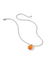 Detail View - Click To Enlarge - JOHN HARDY - Classic Chain Diamond Neon Orange Pebble Pendant Sterling Silver Necklace — Size 16-18