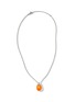 Main View - Click To Enlarge - JOHN HARDY - Classic Chain Diamond Neon Orange Pebble Pendant Sterling Silver Necklace — Size 16-18