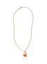 Main View - Click To Enlarge - JOHN HARDY - Classic Chain Diamond Neon Orange Pebble Pendant Sterling Silver Necklace — Size 22-24
