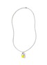 Main View - Click To Enlarge - JOHN HARDY - Classic Chain Diamond Neon Yellow Pebble Pendant Sterling Silver Necklace — Size 22-24