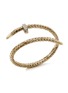 Detail View - Click To Enlarge - JOHN HARDY - Classic Chain 14K Gold Diamond Pavé Bypass Flex Cuff — Size S-M
