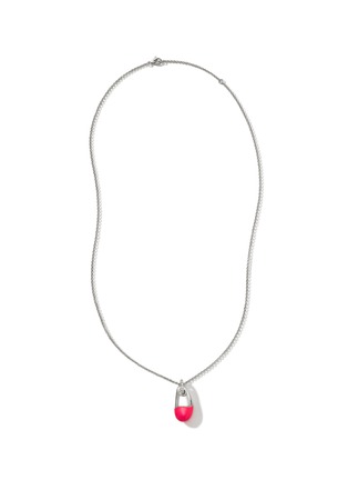 Main View - Click To Enlarge - JOHN HARDY - Classic Chain Diamond Neon Pink Pebble Pendant Necklace — Size 22-24