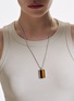  - JOHN HARDY - Silver Tigers Eye Dog Tag Pendant Chain Necklace — Size 22