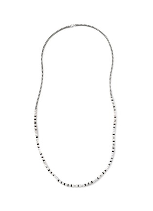 Main View - Click To Enlarge - JOHN HARDY - Colorblock Pearl Onyx Hematite Sterling Silver Slim Chain Necklace — Size 36