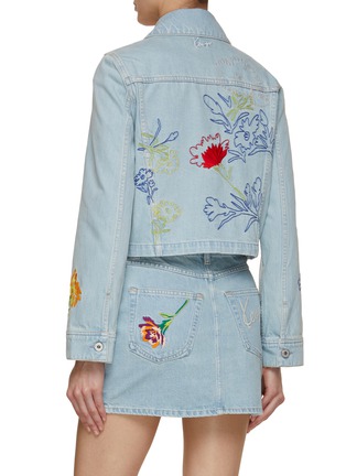 Back View - Click To Enlarge - KENZO - Drawn Flowers Trucker Jacket