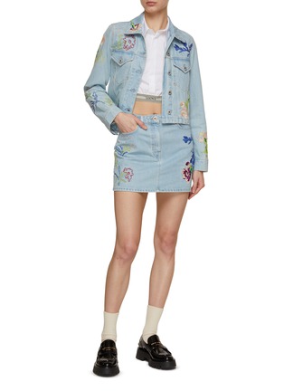 Figure View - Click To Enlarge - KENZO - Drawn Flowers Trucker Jacket