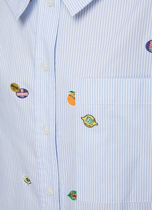  - KENZO - Fruit Stickers Hooded Cotton Shirt Dress