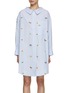 Main View - Click To Enlarge - KENZO - Fruit Stickers Hooded Cotton Shirt Dress