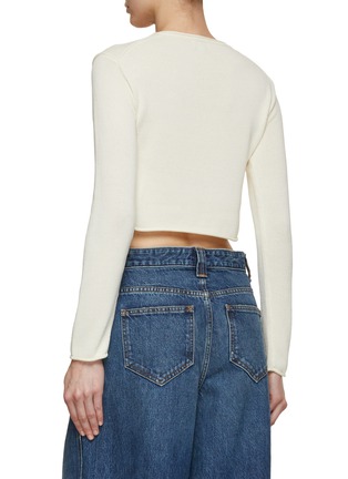 Back View - Click To Enlarge - KENZO - Rose Cropped Crewneck Jumper