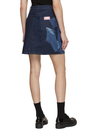 Back View - Click To Enlarge - KENZO - Rose Print Cotton Skirt