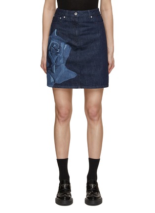 Main View - Click To Enlarge - KENZO - Rose Print Cotton Skirt