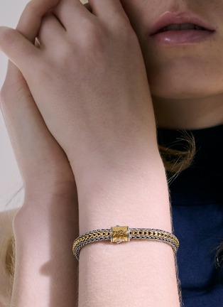  - JOHN HARDY - Classic Chain 18K Gold & Silver Reversible Chain Bracelet — Size UM