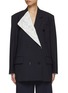 Main View - Click To Enlarge - EENK - Lace Collar Double Breasted Blazer