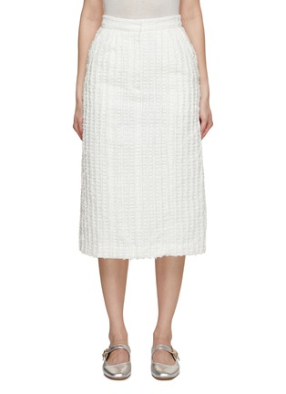 Main View - Click To Enlarge - EENK - Textured Midi Skirt
