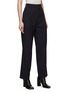 Detail View - Click To Enlarge - EENK - Lace Trim Classic Straight Pants
