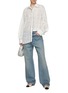 Figure View - Click To Enlarge - EENK - Oversized Lace Shirt