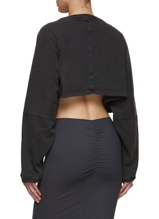 Back View - Click To Enlarge - JOAH BROWN - Slouchy Crop Long Sleeve Sweater