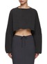 Main View - Click To Enlarge - JOAH BROWN - Slouchy Crop Long Sleeve Sweater