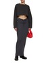Figure View - Click To Enlarge - JOAH BROWN - Slouchy Crop Long Sleeve Sweater