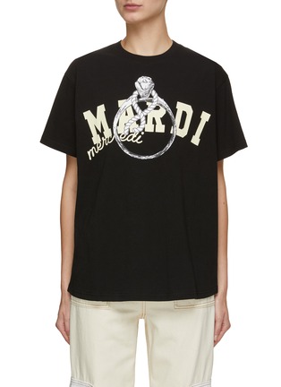 Main View - Click To Enlarge - MARDI MERCREDI - Ring With Rock Print T-Shirt