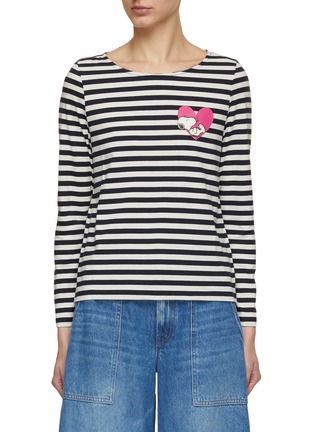 Main View - Click To Enlarge - CHINTI & PARKER - x Peanuts Snoopy Heart Stripe Top