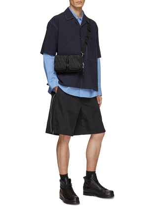 Figure View - Click To Enlarge - SOLID HOMME - Side Zip Shorts