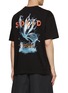 Back View - Click To Enlarge - SOLID HOMME - Water Butterfly Graphic Print Cotton T-Shirt