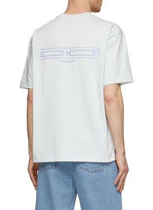 Back View - Click To Enlarge - SOLID HOMME - Logo Printed Back T-Shirt