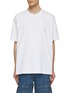 Main View - Click To Enlarge - SOLID HOMME - Solid Message Print Cotton T-Shirt