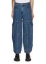 Main View - Click To Enlarge - SOLID HOMME - Dyed Denim Cargo Baggie Jeans