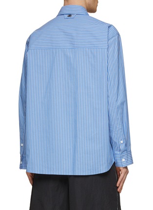 Back View - Click To Enlarge - SOLID HOMME - Striped Chest Pocket Shirt