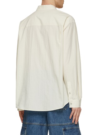 Back View - Click To Enlarge - SOLID HOMME - Chest Pocket Cotton Shirt