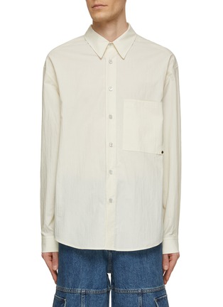 Main View - Click To Enlarge - SOLID HOMME - Chest Pocket Cotton Shirt