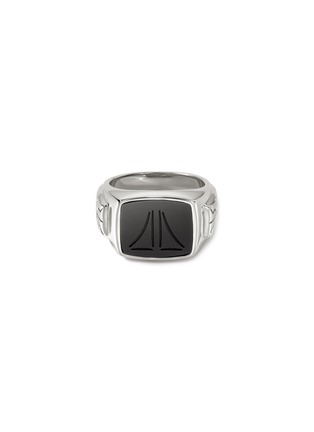 Main View - Click To Enlarge - JOHN HARDY - Onyx Sterling Silver Signet Ring — Size 11