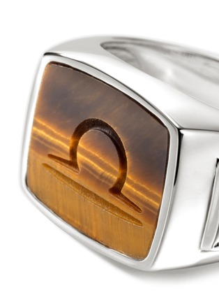Detail View - Click To Enlarge - JOHN HARDY - Tiger Eye Sterling Silver Signet Ring — Size 11