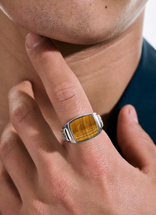  - JOHN HARDY - Tiger Eye Sterling Silver Signet Ring — Size 11