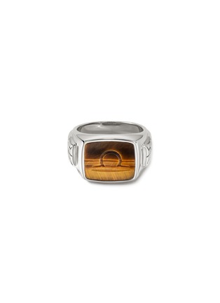Main View - Click To Enlarge - JOHN HARDY - Tiger Eye Sterling Silver Signet Ring — Size 11