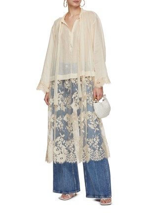 Figure View - Click To Enlarge - ZIMMERMANN - Lace Long Shirt