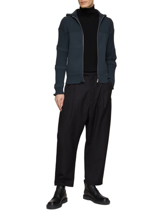 Figure View - Click To Enlarge - CFCL - Fluted Zip Up Hoodie