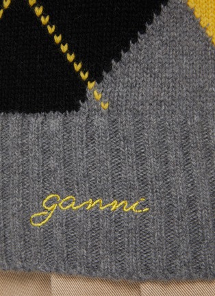  - GANNI - Harlequin Wool Blend Knit Vest