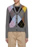 Main View - Click To Enlarge - GANNI - Harlequin Wool Blend Knit Cardigan