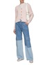 Figure View - Click To Enlarge - GANNI - Angi Mixed Denim Jeans